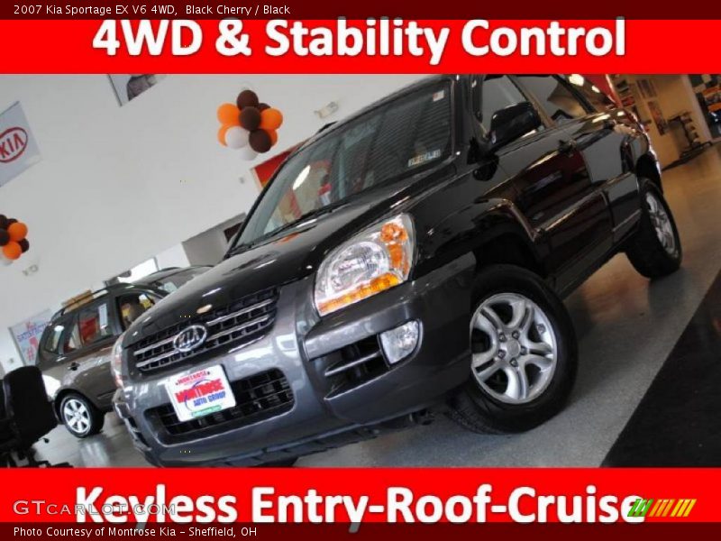 Black Cherry / Black 2007 Kia Sportage EX V6 4WD