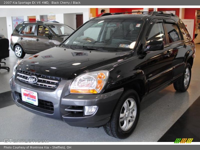 Black Cherry / Black 2007 Kia Sportage EX V6 4WD