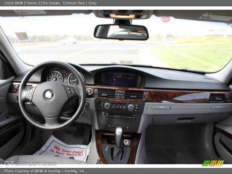 Crimson Red / Grey 2009 BMW 3 Series 328xi Sedan