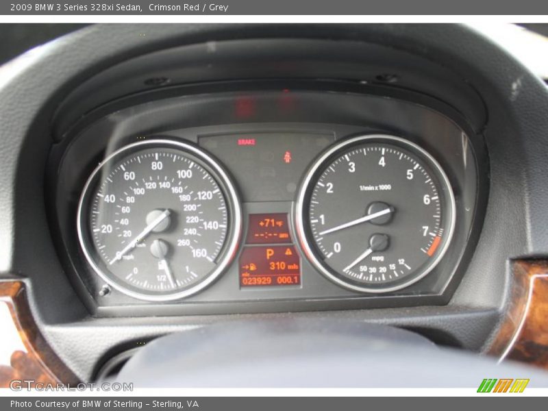 Crimson Red / Grey 2009 BMW 3 Series 328xi Sedan