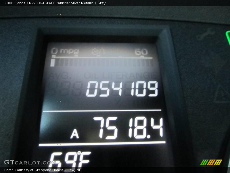 Whistler Silver Metallic / Gray 2008 Honda CR-V EX-L 4WD