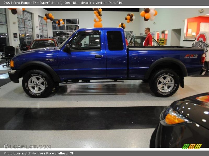 Sonic Blue Metallic / Medium Dark Flint 2004 Ford Ranger FX4 SuperCab 4x4