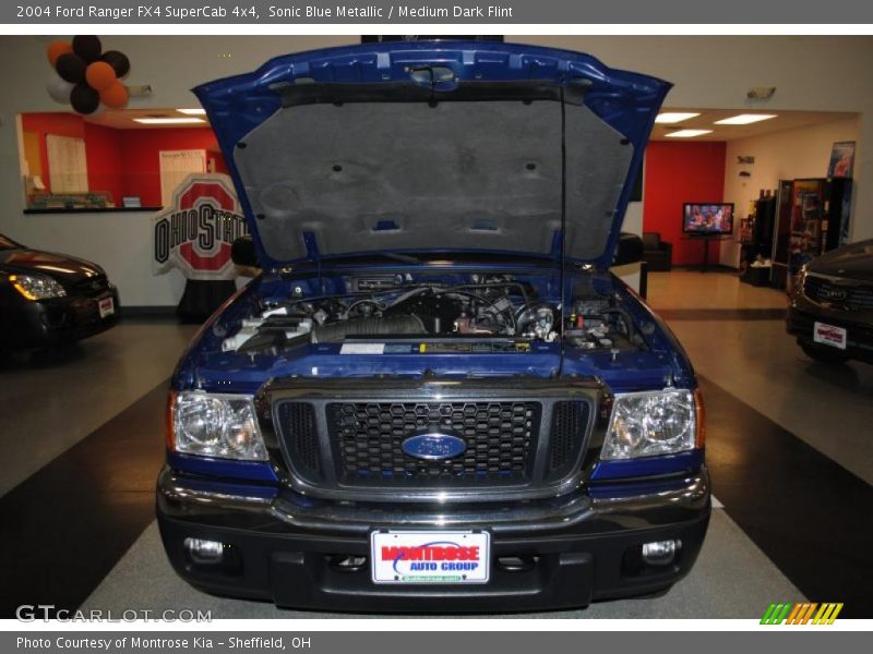 Sonic Blue Metallic / Medium Dark Flint 2004 Ford Ranger FX4 SuperCab 4x4