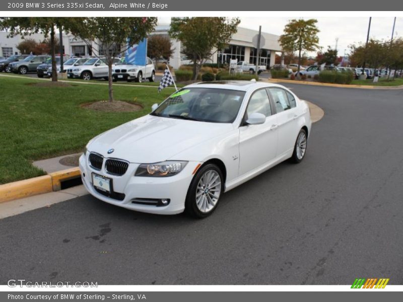 Alpine White / Beige 2009 BMW 3 Series 335xi Sedan
