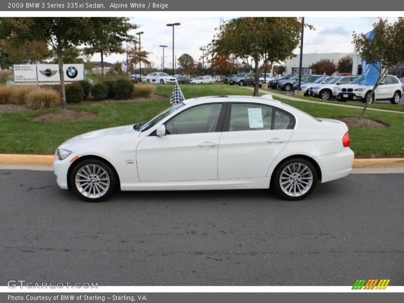 Alpine White / Beige 2009 BMW 3 Series 335xi Sedan