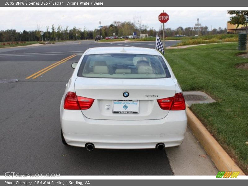 Alpine White / Beige 2009 BMW 3 Series 335xi Sedan