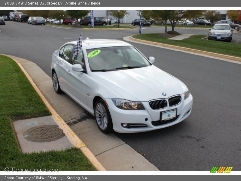 Alpine White / Beige 2009 BMW 3 Series 335xi Sedan