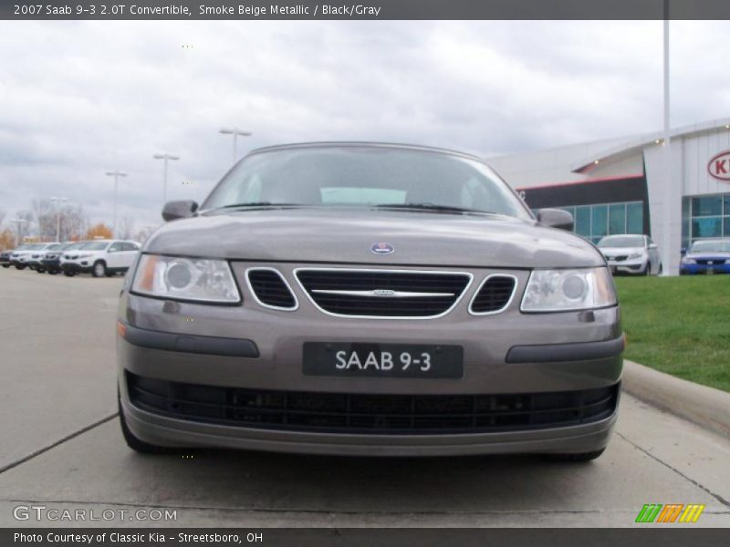 Smoke Beige Metallic / Black/Gray 2007 Saab 9-3 2.0T Convertible
