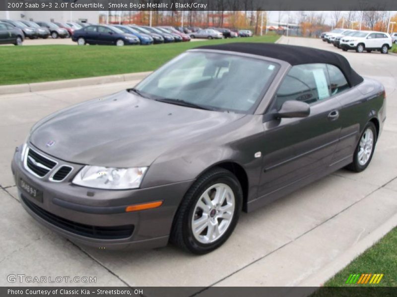 Smoke Beige Metallic / Black/Gray 2007 Saab 9-3 2.0T Convertible