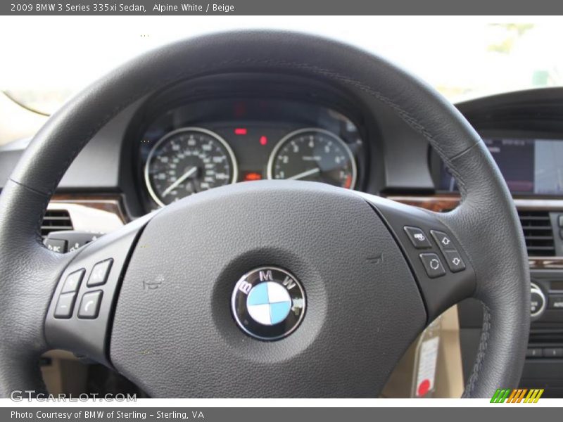 Alpine White / Beige 2009 BMW 3 Series 335xi Sedan