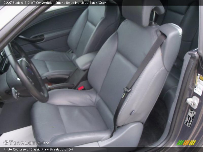 Smoke Beige Metallic / Black/Gray 2007 Saab 9-3 2.0T Convertible
