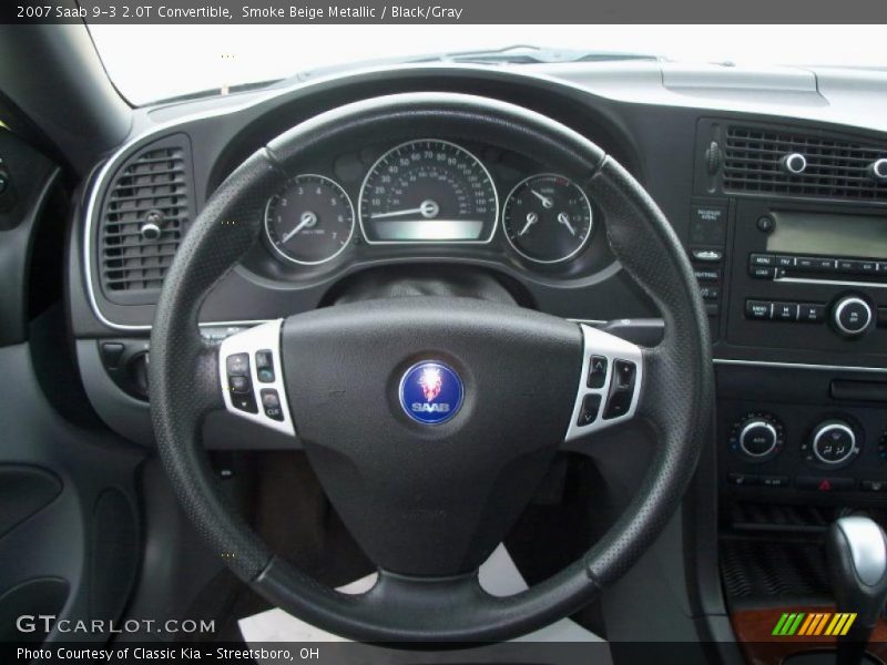 Smoke Beige Metallic / Black/Gray 2007 Saab 9-3 2.0T Convertible