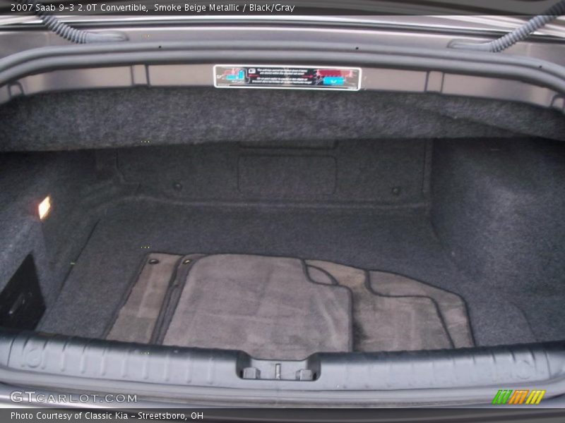 Smoke Beige Metallic / Black/Gray 2007 Saab 9-3 2.0T Convertible