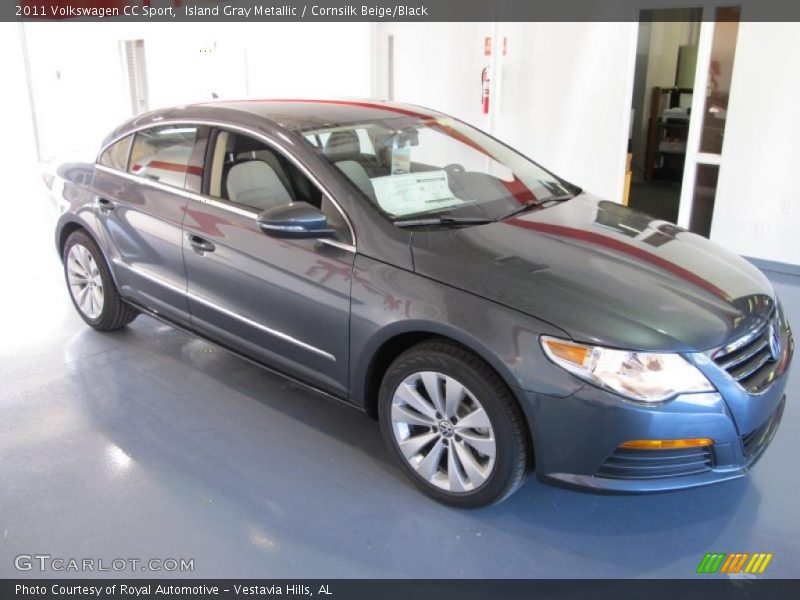 Island Gray Metallic / Cornsilk Beige/Black 2011 Volkswagen CC Sport