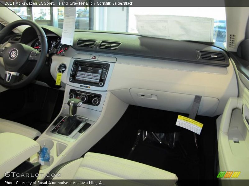 Island Gray Metallic / Cornsilk Beige/Black 2011 Volkswagen CC Sport