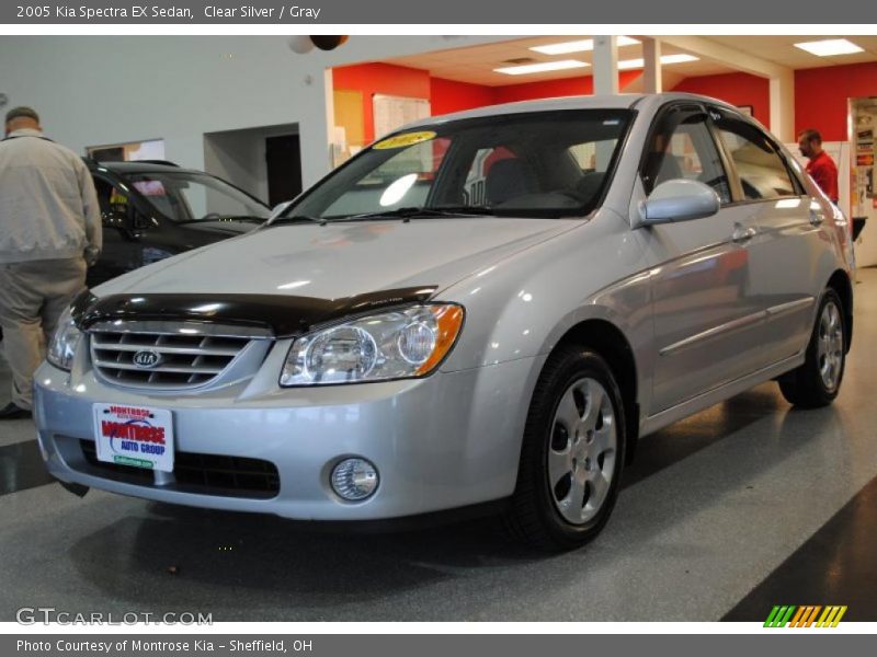 Clear Silver / Gray 2005 Kia Spectra EX Sedan