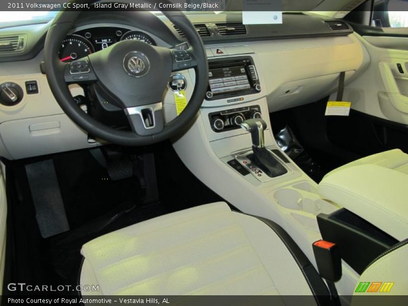 Island Gray Metallic / Cornsilk Beige/Black 2011 Volkswagen CC Sport