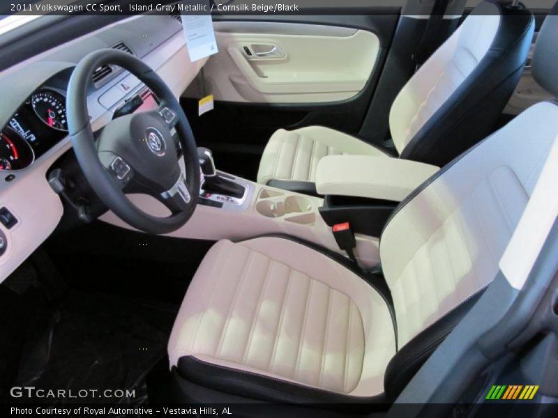 Island Gray Metallic / Cornsilk Beige/Black 2011 Volkswagen CC Sport