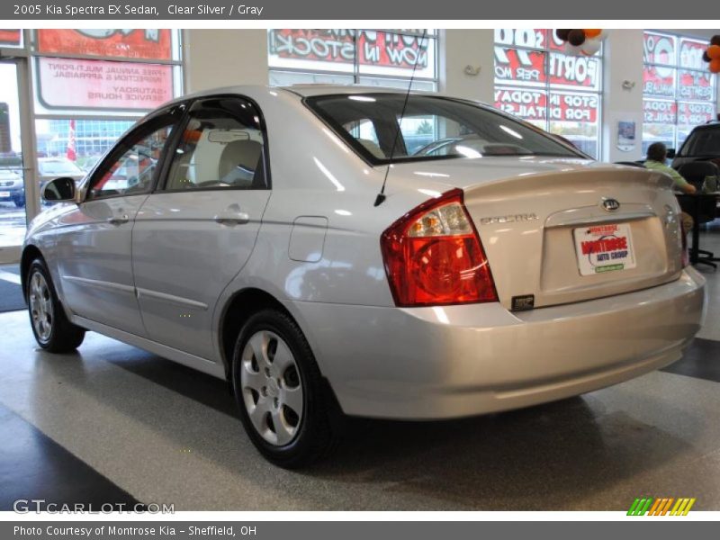 Clear Silver / Gray 2005 Kia Spectra EX Sedan