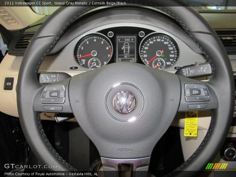 Island Gray Metallic / Cornsilk Beige/Black 2011 Volkswagen CC Sport