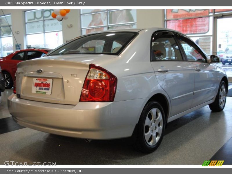 Clear Silver / Gray 2005 Kia Spectra EX Sedan