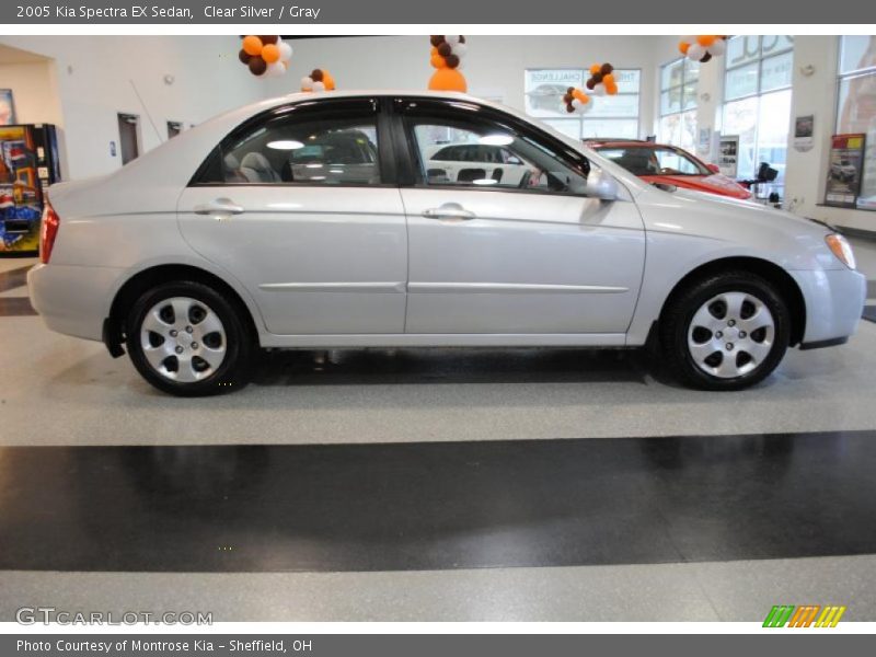 Clear Silver / Gray 2005 Kia Spectra EX Sedan