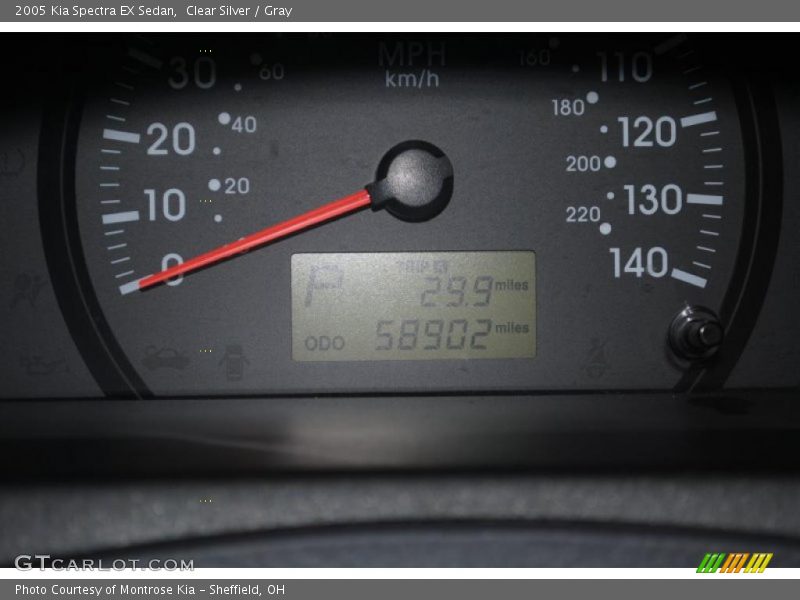 Clear Silver / Gray 2005 Kia Spectra EX Sedan