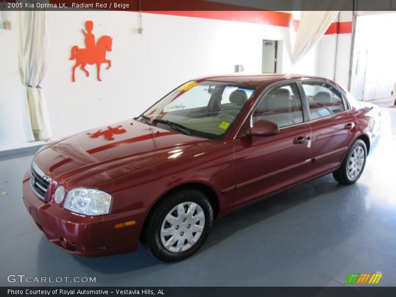 Radiant Red / Beige 2005 Kia Optima LX