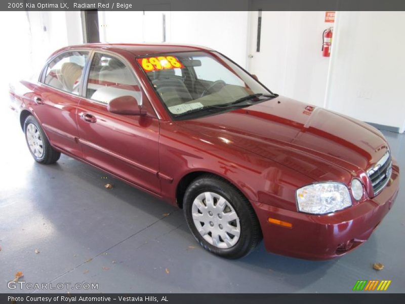 Radiant Red / Beige 2005 Kia Optima LX