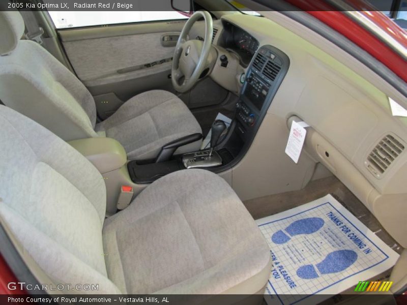  2005 Optima LX Beige Interior