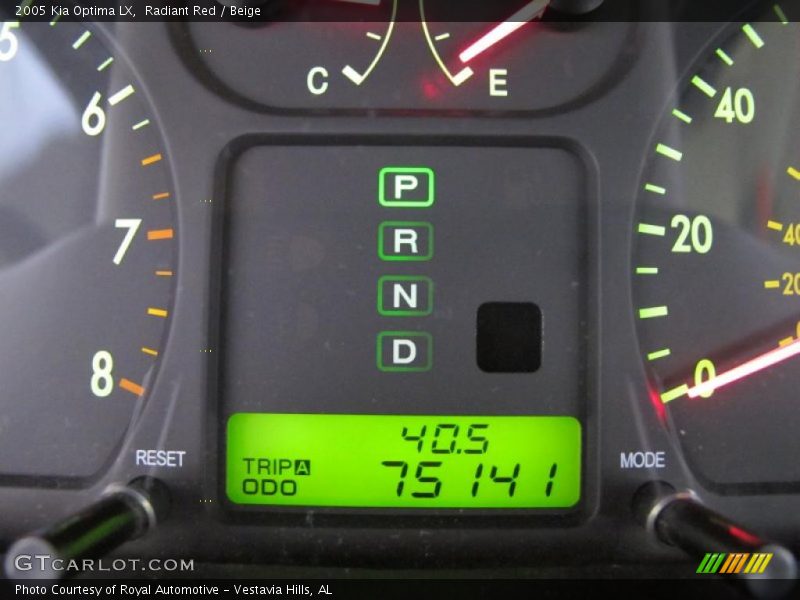 Radiant Red / Beige 2005 Kia Optima LX