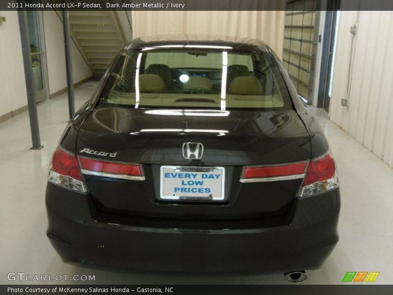 Dark Amber Metallic / Ivory 2011 Honda Accord LX-P Sedan