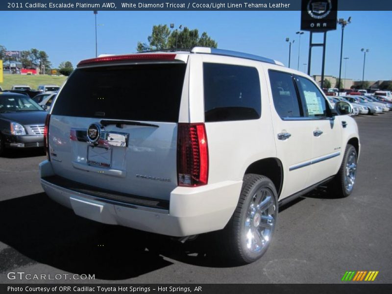 White Diamond Tricoat / Cocoa/Light Linen Tehama Leather 2011 Cadillac Escalade Platinum AWD