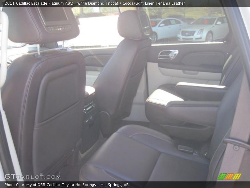 White Diamond Tricoat / Cocoa/Light Linen Tehama Leather 2011 Cadillac Escalade Platinum AWD