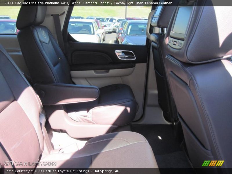 White Diamond Tricoat / Cocoa/Light Linen Tehama Leather 2011 Cadillac Escalade Platinum AWD