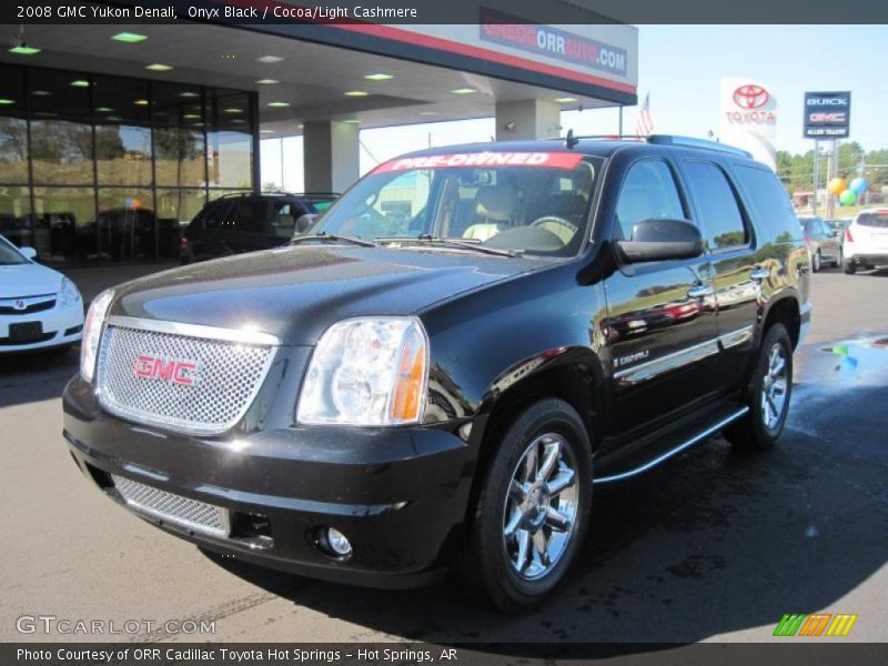 Onyx Black / Cocoa/Light Cashmere 2008 GMC Yukon Denali