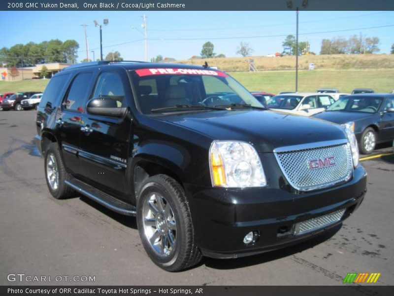 Onyx Black / Cocoa/Light Cashmere 2008 GMC Yukon Denali