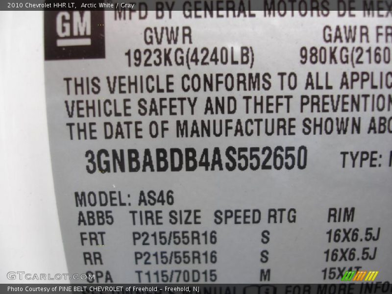 Arctic White / Gray 2010 Chevrolet HHR LT
