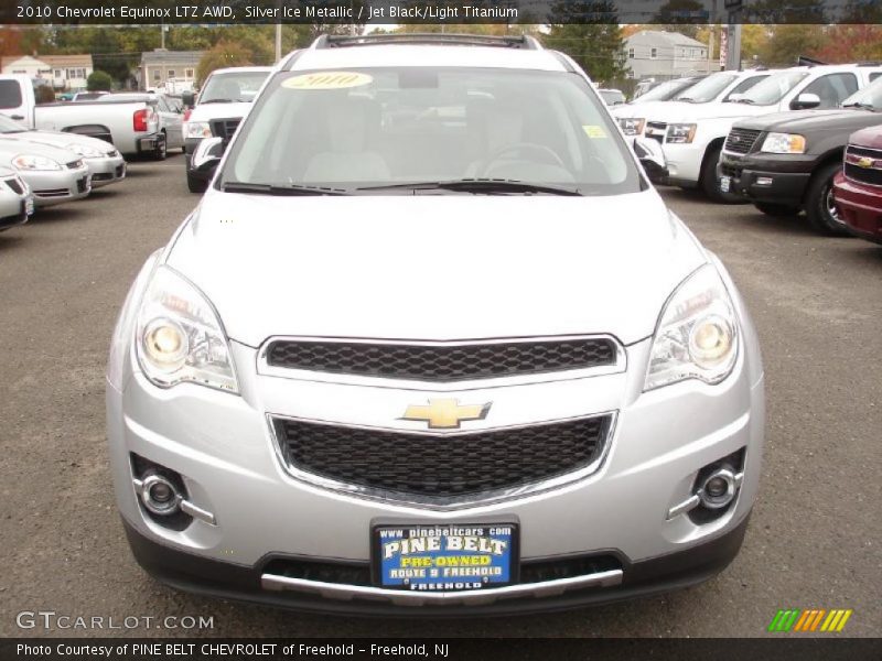 Silver Ice Metallic / Jet Black/Light Titanium 2010 Chevrolet Equinox LTZ AWD