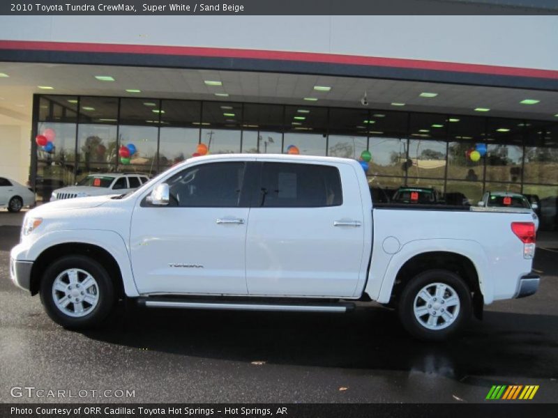 Super White / Sand Beige 2010 Toyota Tundra CrewMax