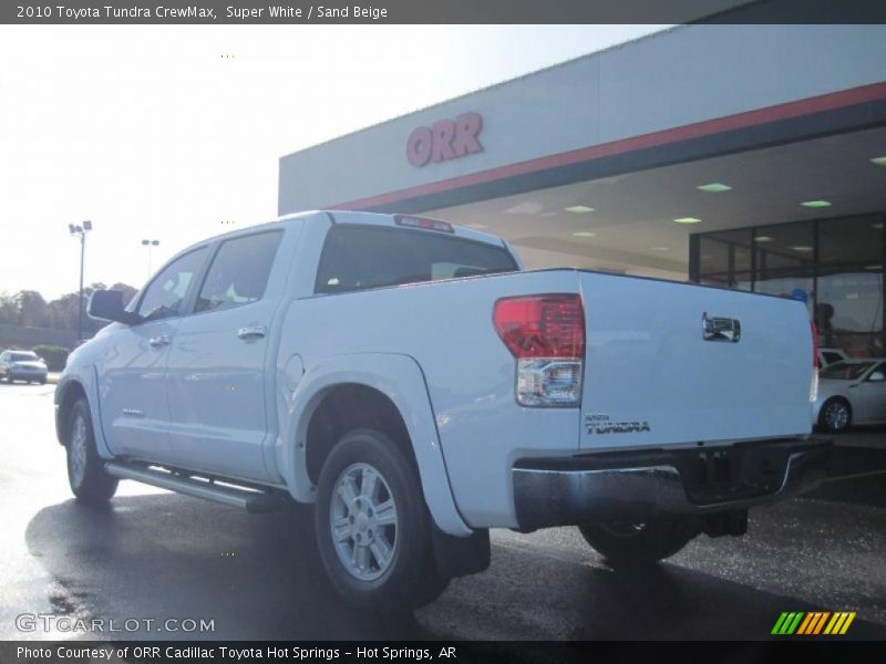 Super White / Sand Beige 2010 Toyota Tundra CrewMax