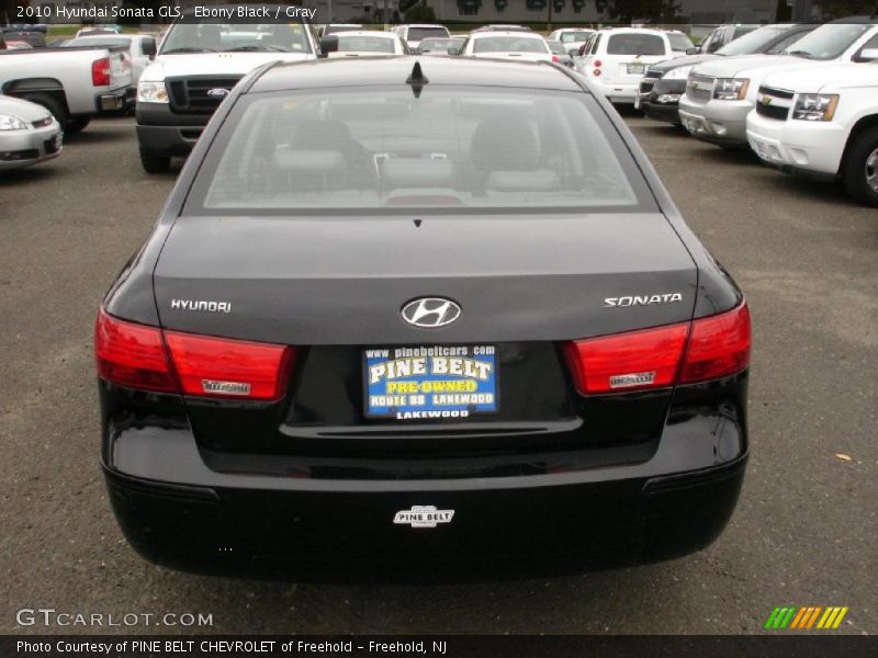 Ebony Black / Gray 2010 Hyundai Sonata GLS
