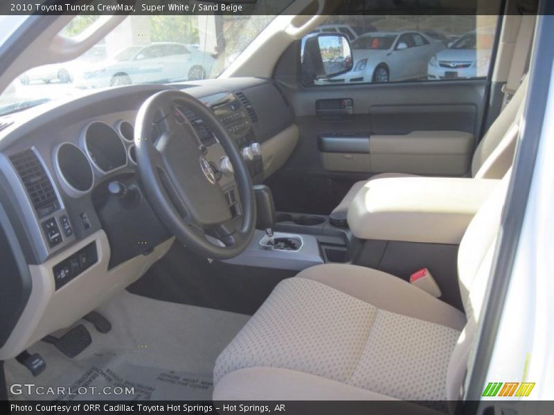 Super White / Sand Beige 2010 Toyota Tundra CrewMax