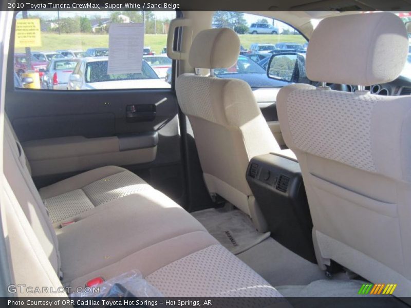 Super White / Sand Beige 2010 Toyota Tundra CrewMax