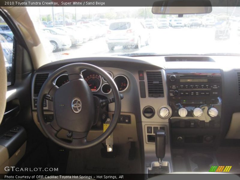 Super White / Sand Beige 2010 Toyota Tundra CrewMax
