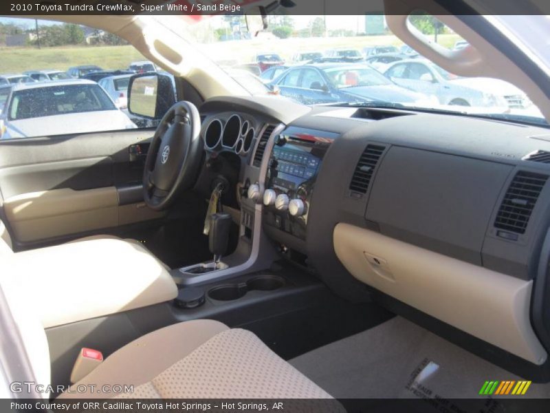 Super White / Sand Beige 2010 Toyota Tundra CrewMax