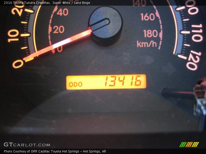 Super White / Sand Beige 2010 Toyota Tundra CrewMax