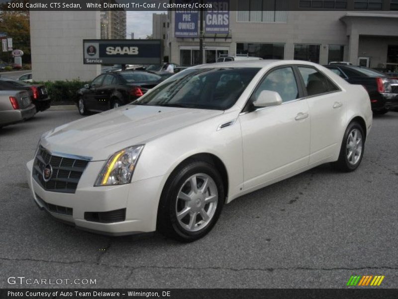 White Diamond Tri-Coat / Cashmere/Cocoa 2008 Cadillac CTS Sedan