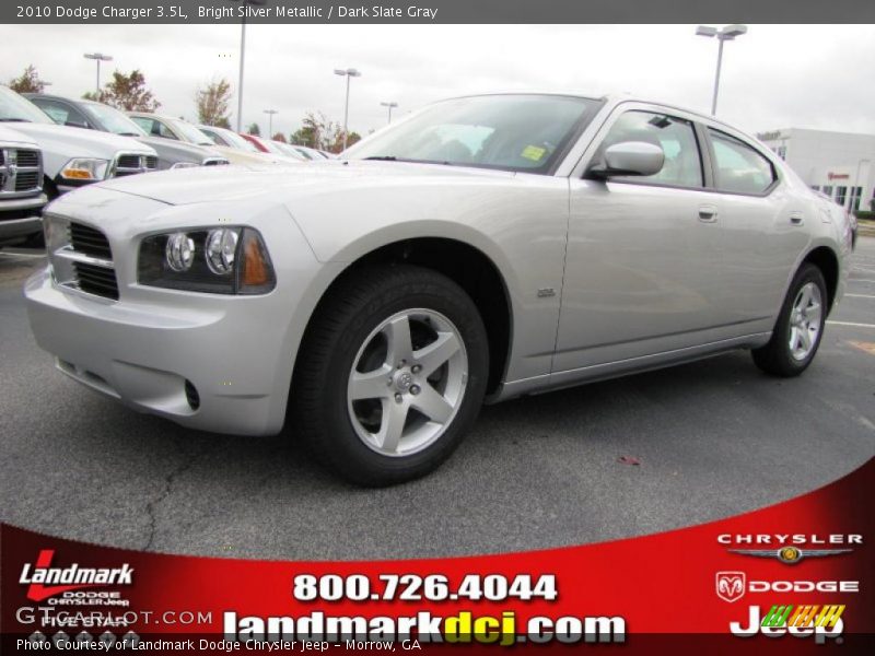 Bright Silver Metallic / Dark Slate Gray 2010 Dodge Charger 3.5L