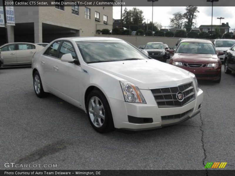 White Diamond Tri-Coat / Cashmere/Cocoa 2008 Cadillac CTS Sedan